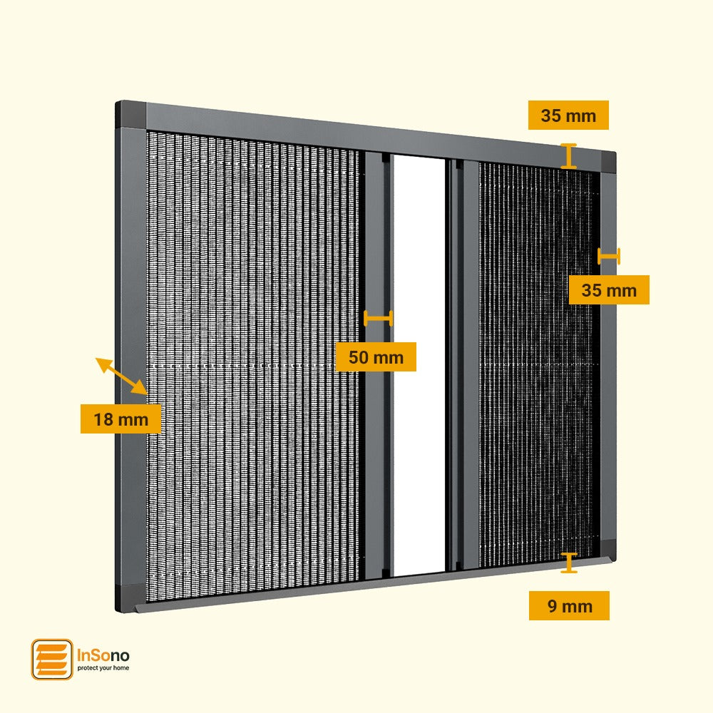 Fliegengitter Plissee Fenster doppelseitig