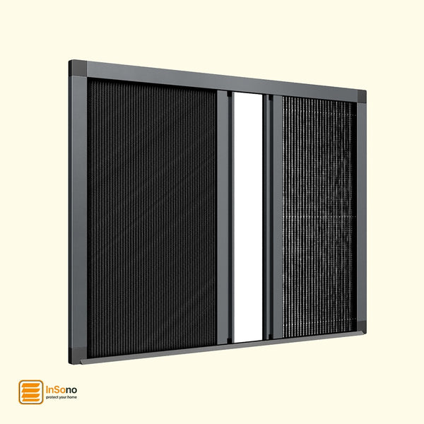 Fliegengitter Plissee Türe mit Sonnenschutz