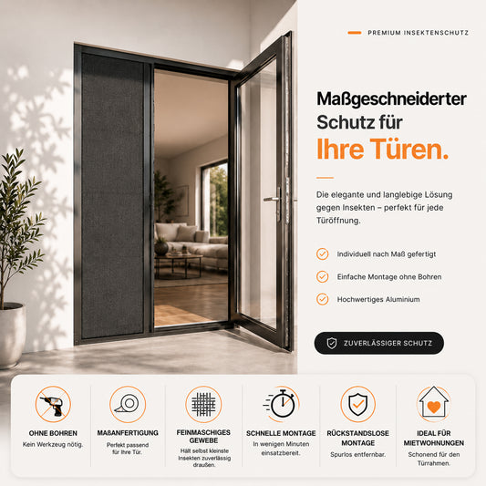 Fliegengitter Plissee Türe