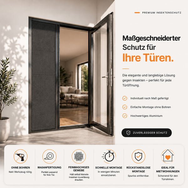 Fliegengitter Plissee Türe