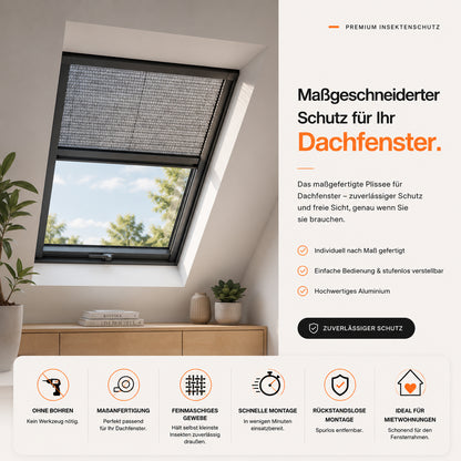 Fliegengitter Plissee Dachfenster